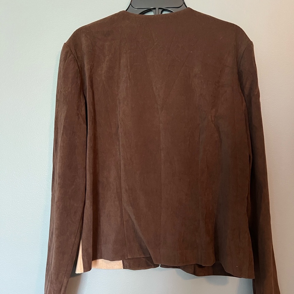 Positive Attitude Patchwork Blazer - Brown And Cr… - image 3